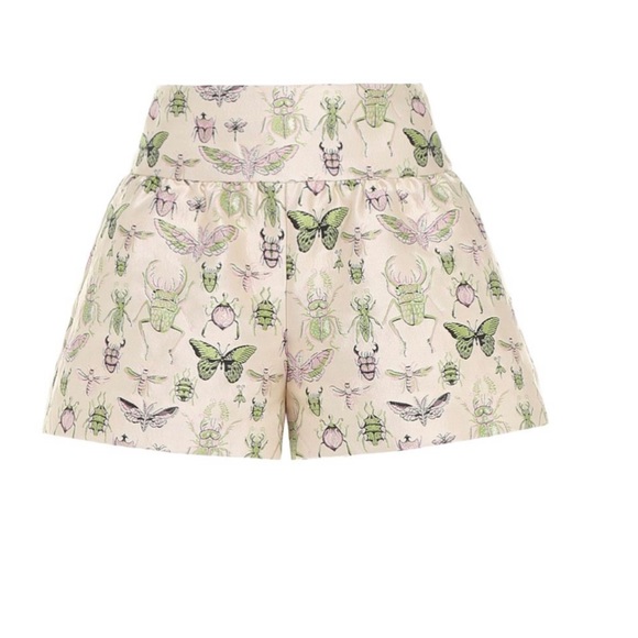Valentino Red Brocade Shorts - Picture 1 of 5